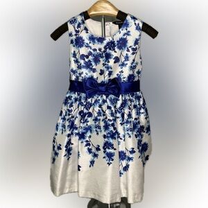 Gorgeous Royal Blue And White Floral Formal Dress size 5